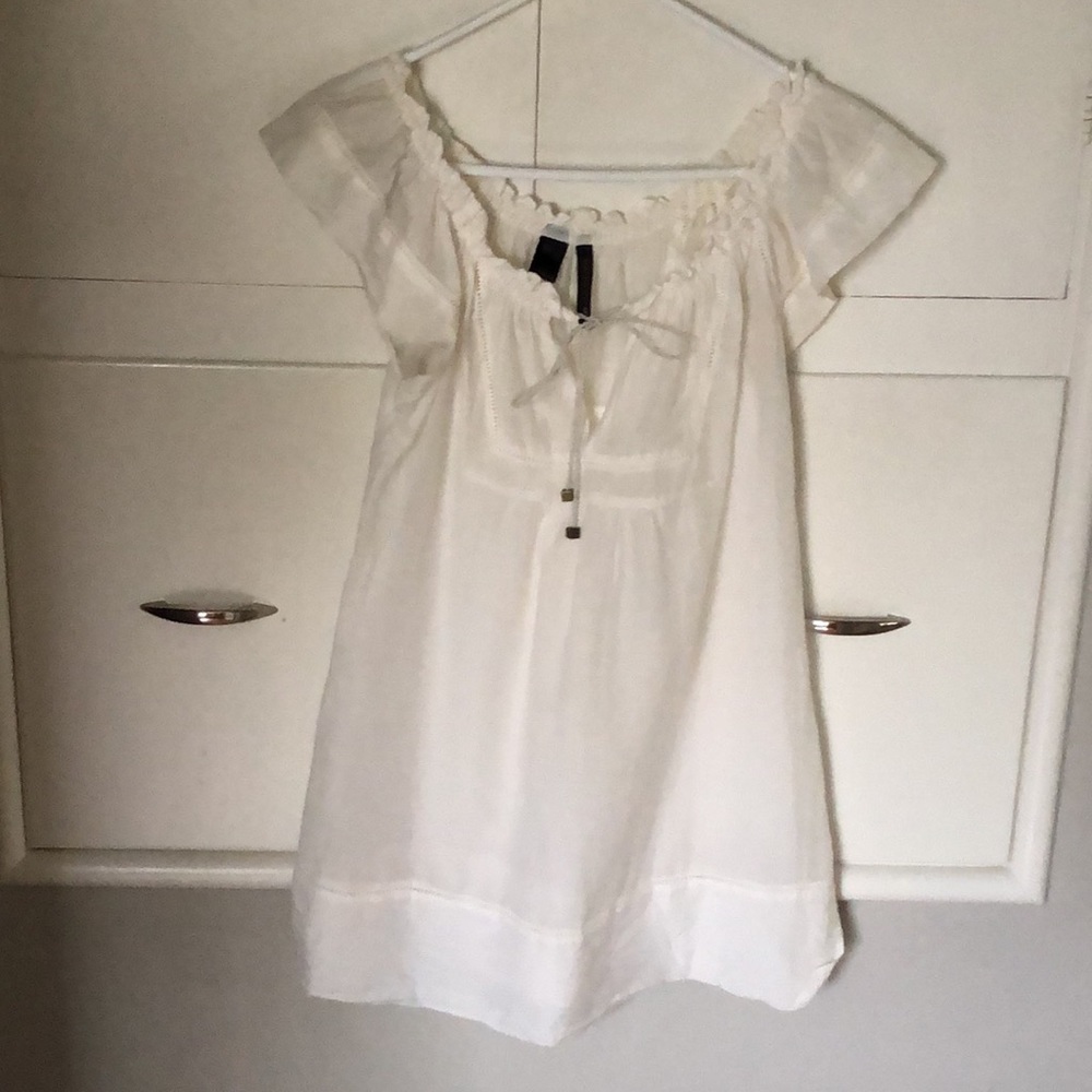 Mango MNG Y2K off-the-shoulder peasant tunic - Picture 4 of 6
